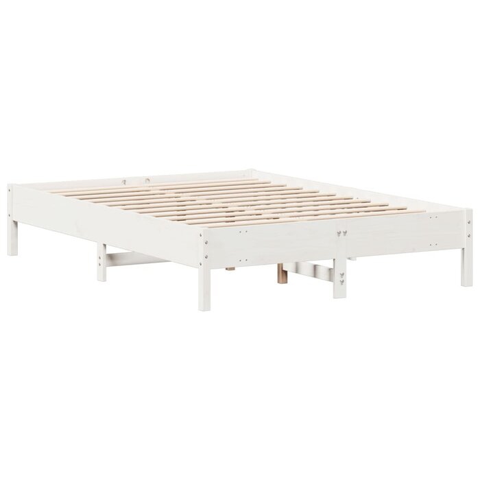Vidaxl Bettgestell massiv Kiefer weiß 140x200 cm - 34% Rabatt