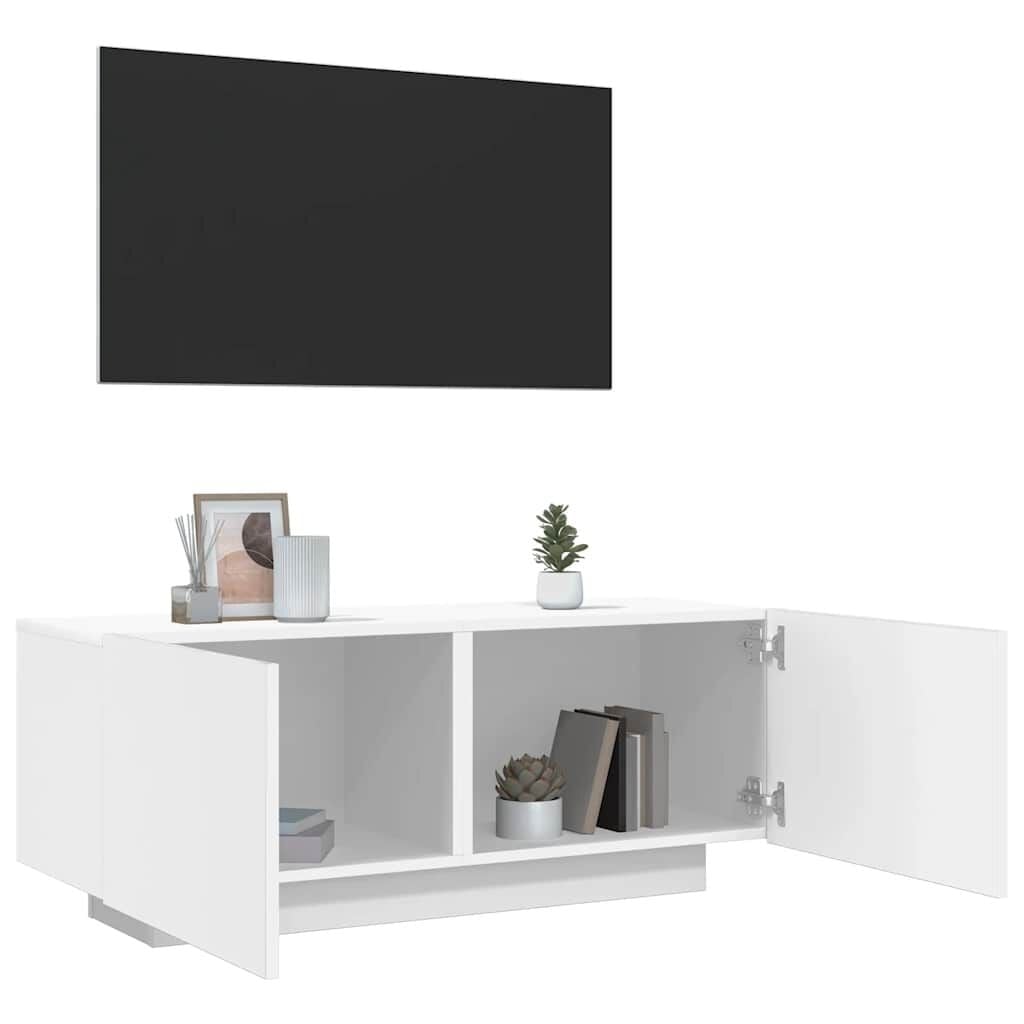 Vidaxl Weißer TV-Schrank 100x35x40 cm - Holzwerkstoff - 34% Rabatt