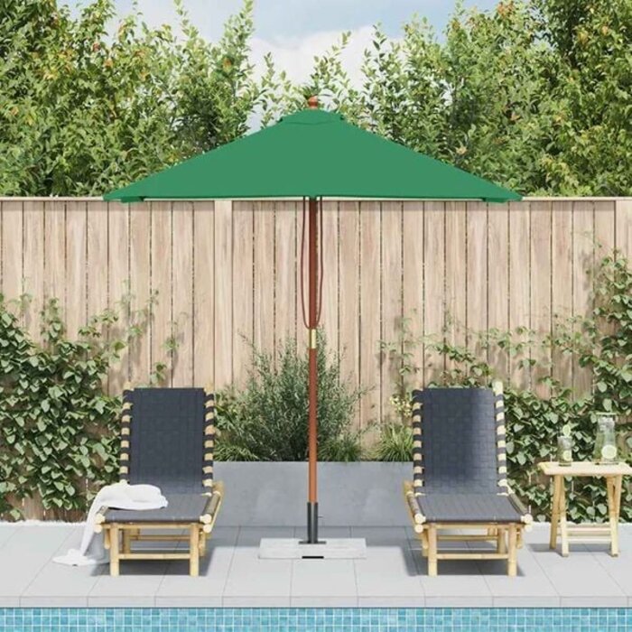 Vidaxl Gartenschirm 150x200 cm Grün aus Holz - 31% Rabatt