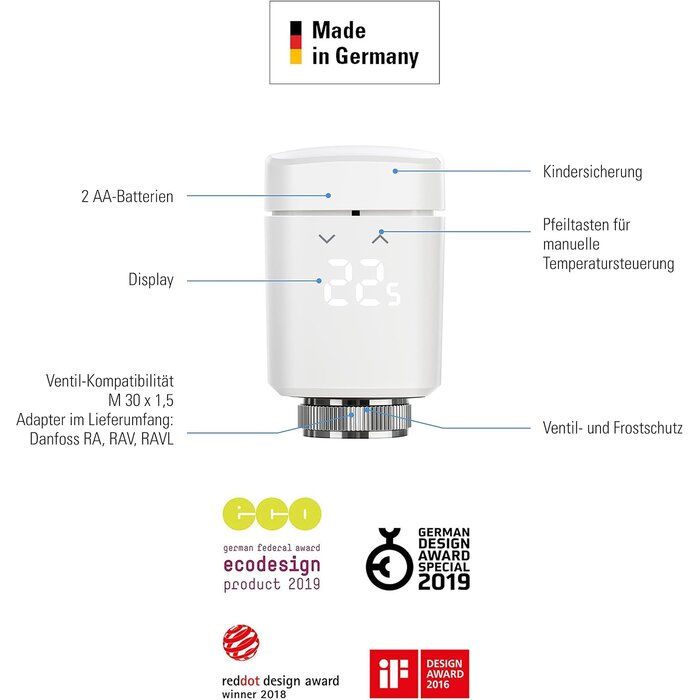 Smartes Heizkörperthermostat - 28% Rabatt - Automatische Temperaturregelung