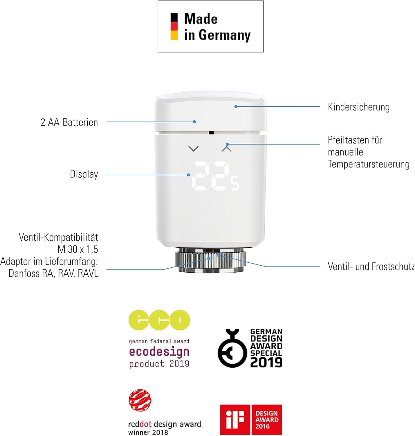 Smartes Heizkörperthermostat - 28% Rabatt - Automatische Temperaturregelung