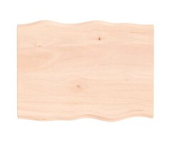 Vidaxl Massive Eichen-Tischplatte mit Naturkante 80x60x2 cm - 40% Rabatt