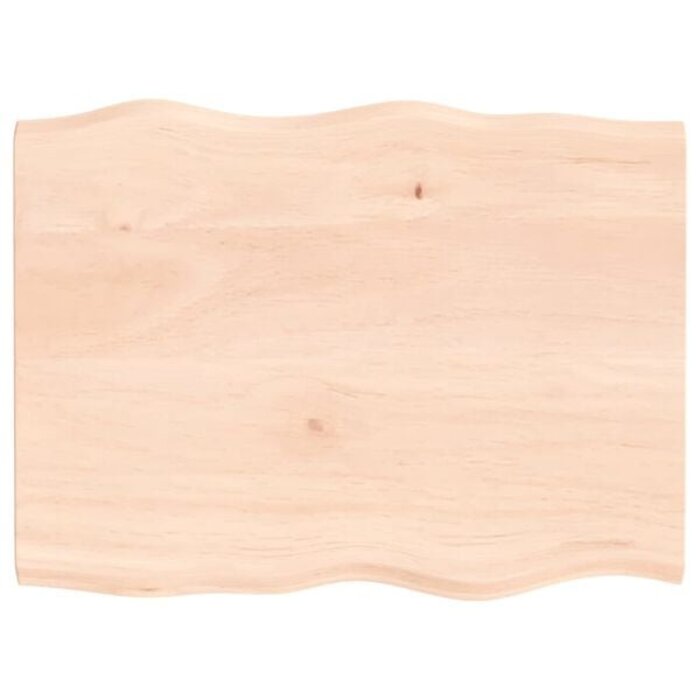 Vidaxl Massive Eichenholz-Tischplatte 80x60 cm mit Naturkante - 34% Rabatt