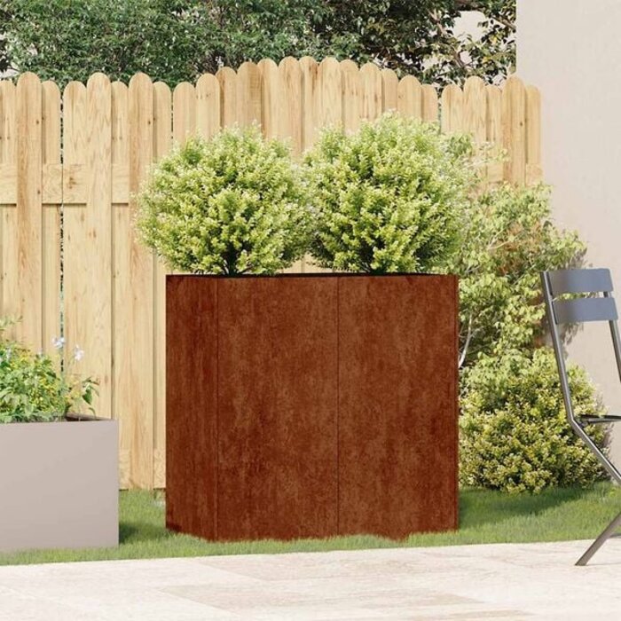 Vidaxl Pflanzkübel wetterfester Stahl 80x40x80cm Rostbraun - 35% Rabatt