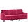 3-Sitzer Sofa Samt Weinrot 180 cm - 35% Rabatt