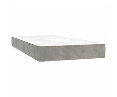 Vidaxl Luxus Taschenfederkernmatratze 90x200cm Samt Hellgrau - 34% Rabatt