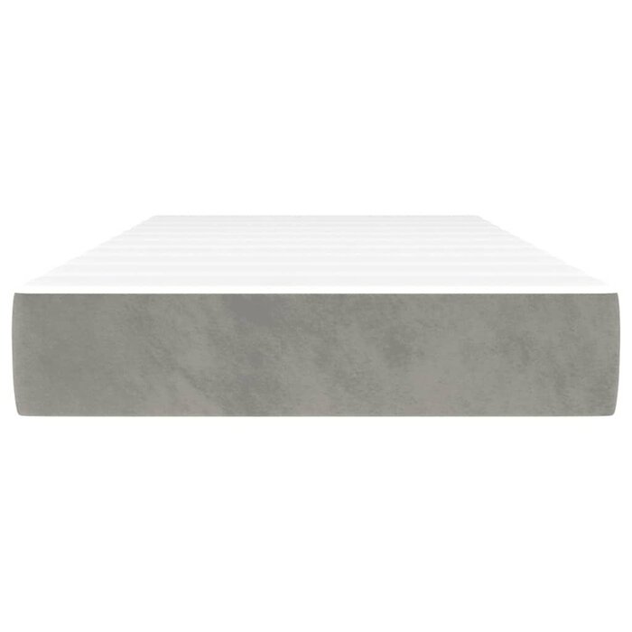 Vidaxl Luxus Taschenfederkernmatratze 90x200cm Samt hellgrau - 35% Rabatt