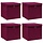 4er Set Aufbewahrungsboxen 32x32x32 cm Dunkelrot - 32% Rabatt