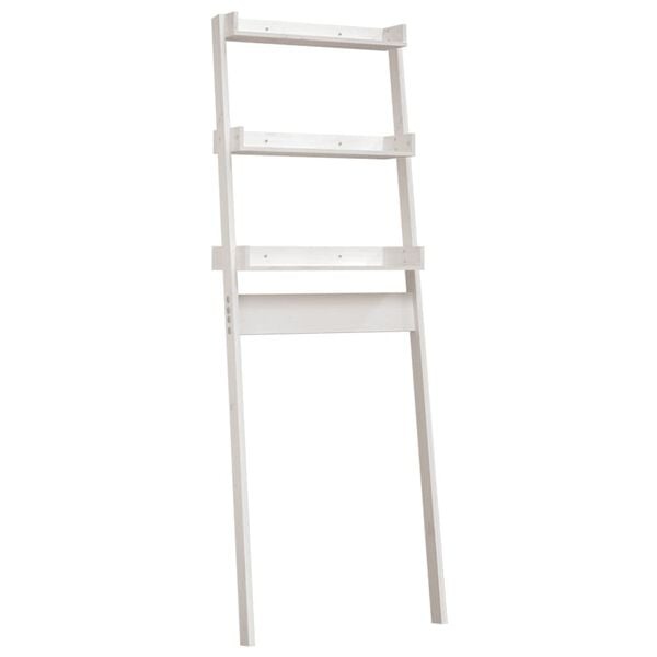 Toilettenregal aus Kiefernholz 63,5x179 cm, Weiß - 41% Rabatt