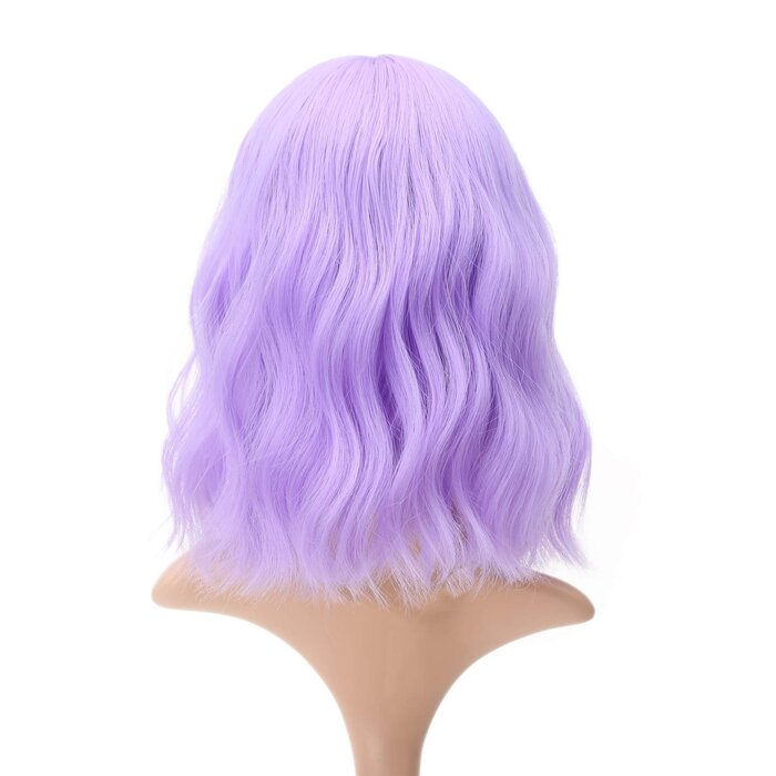 Kurze wellige Damenperücke in Lila für Cosplay - 76% Rabatt