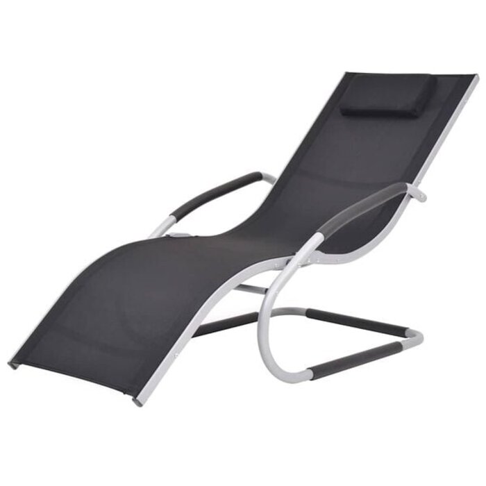Vidaxl Ergonomische Sonnenliege Schwarz - 34% Rabatt auf dieses Outlet-Produkt