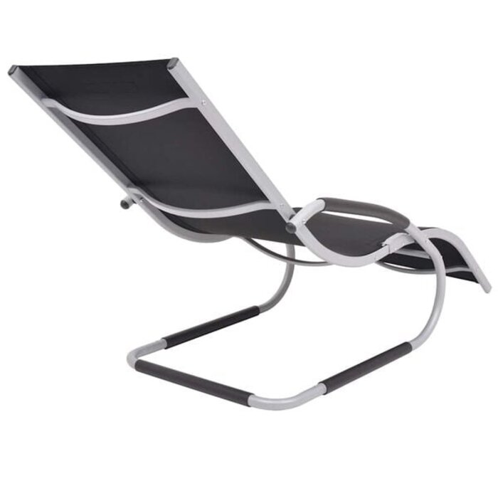 Vidaxl Ergonomische Sonnenliege Schwarz - 34% Rabatt auf dieses Outlet-Produkt