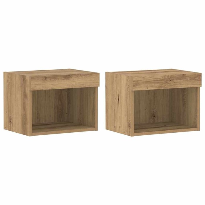 TV-Schrank-Set in Artisan-Eiche, Wandmontage - 32% Rabatt