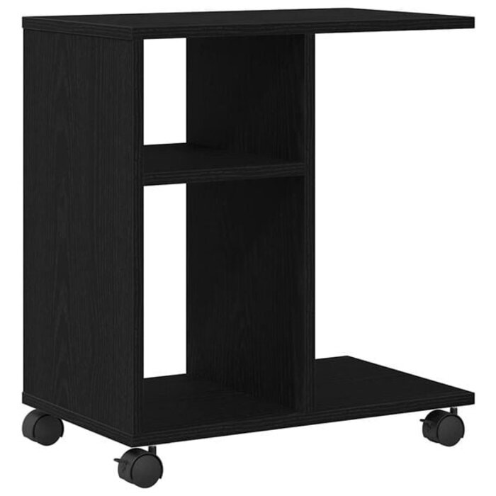 Mobiler Beistelltisch in Eiche Schwarz, 50x30x55 cm - 30% Rabatt