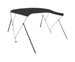 Vidaxl 3-Bügel Bimini-Verdeck 183x140x137 cm Schwarz - 35% Rabatt