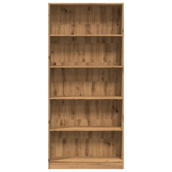 Bücherregal 80x24x176 cm Eiche-Optik - 34% Rabatt