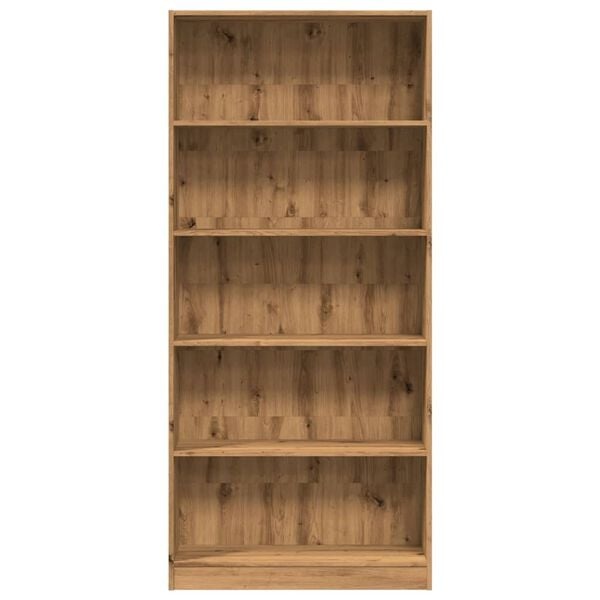 Bücherregal 80x24x176 cm Eiche-Optik - 34% Rabatt