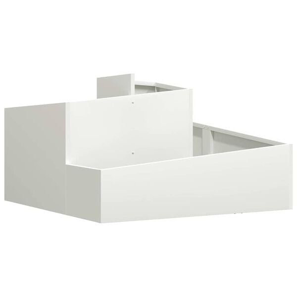 Design Pflanzkübel aus Stahl 80x80x50cm Weiß - 34% Rabatt