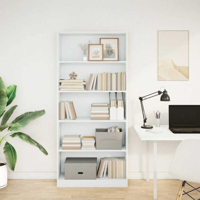 Vidaxl Bücherregal in Weiß, 80x24x176 cm - 34% Rabatt auf Retourenware