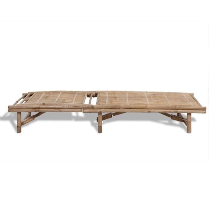 Vidaxl Verstellbare Bambus-Gartenliege 200 x 65 cm - 34% Rabatt