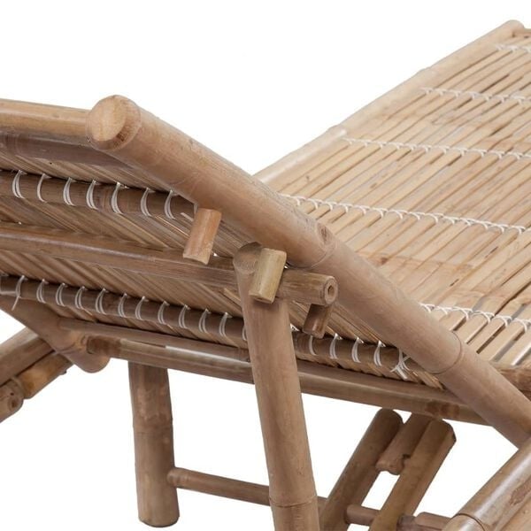 Vidaxl Verstellbare Bambus-Gartenliege 200 x 65 cm - 34% Rabatt