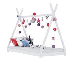 Vidaxl Hausbett für Kinder 70x140 cm Kiefernholz weiß - 34% Rabatt