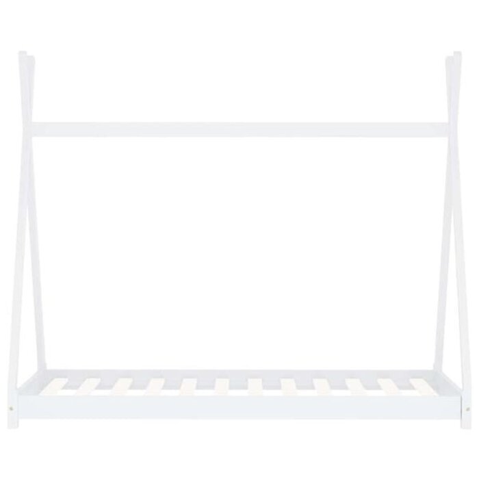 Vidaxl Hausbett für Kinder 70x140 cm Kiefernholz weiß - 34% Rabatt