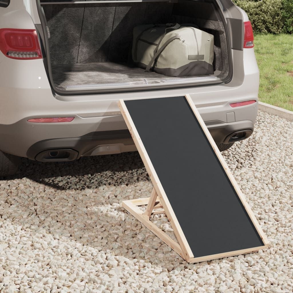 Vidaxl Hunderampe Tannenholz 100x40 cm, höhenverstellbar - 33% Rabatt