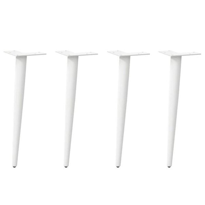 Vidaxl Konische Couchtischbeine 42-43 cm Stahl weiß 4er Set - 32% Rabatt