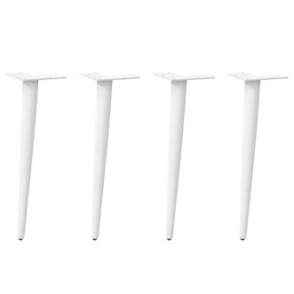 Vidaxl Konische Couchtischbeine 42-43 cm Stahl weiß 4er Set - 32% Rabatt