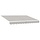 Ersatz-Markisenstoff 380x295 cm Grau-Weiß gestreift - 33% Rabatt
