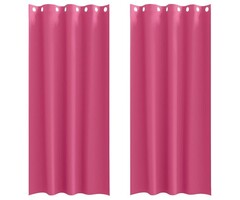 Vidaxl Verdunkelungsvorhänge in Pink, 245 x 140 cm, 2er-Set - 32% Rabatt