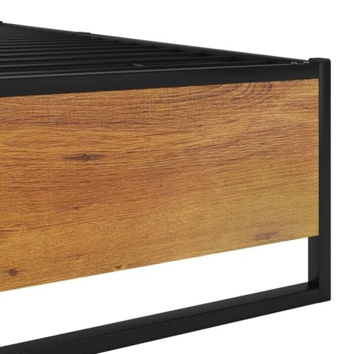 Vidaxl Metallbett 160x200 cm Schwarz - Robuster Bettrahmen - 34% Rabatt