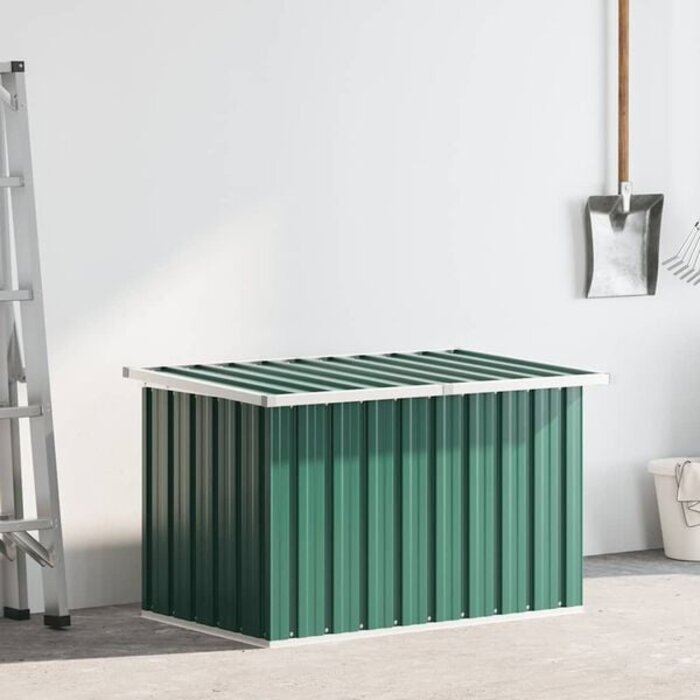 Vidaxl Gartenbox 109x67x65cm Stahl Grün - 34% Rabatt - Ausgepackt