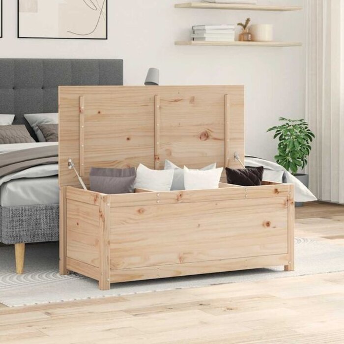 Vidaxl Aufbewahrungsbox Hout L 110cm - Massivholz - 35% Rabatt