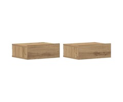 Vidaxl Wand-Nachtschrank 2er Set Artisan Eiche - 29% Rabatt
