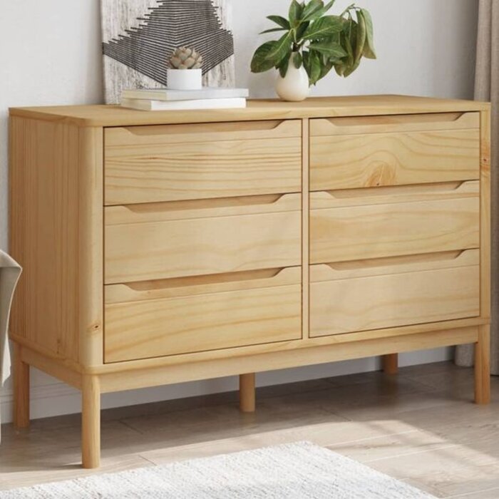 Vidaxl Kommode FLORO Kiefer massiv waschbraun - 35% Rabatt