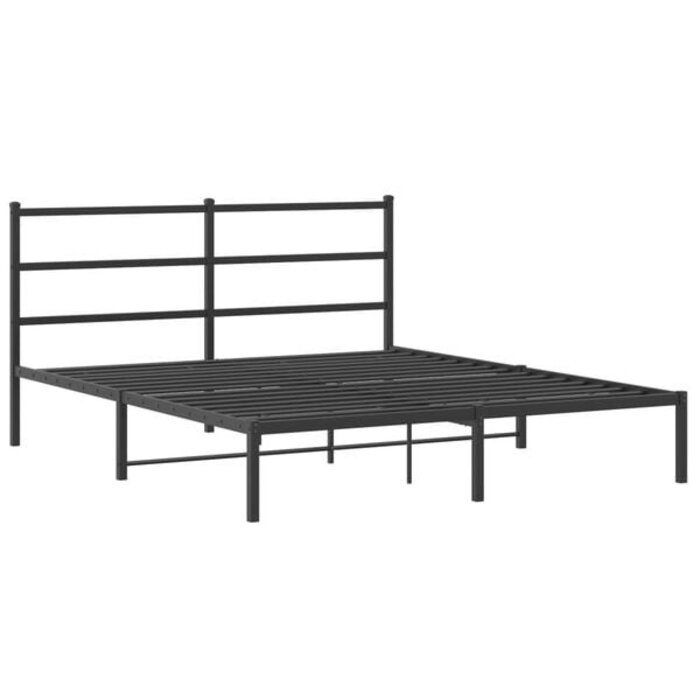 Vidaxl Bettgestell Schwarz 160x200 cm mit Kopfteil - 34% Rabatt