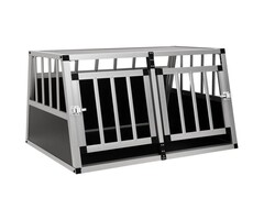 Vidaxl Hundebox Aluminium 89x69x50 cm, zwei Türen - 35% Rabatt