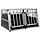Hundebox Aluminium 89x69x50 cm, zwei Türen - 35% Rabatt