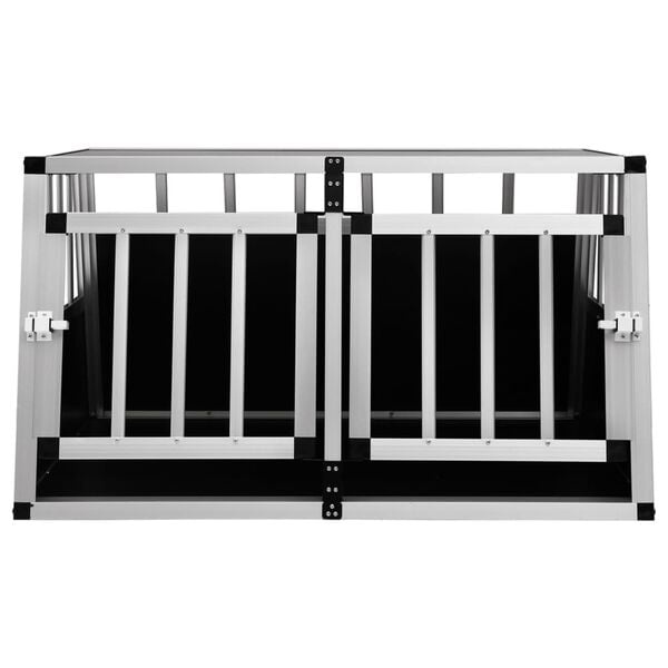 Vidaxl Hundebox Aluminium 89x69x50 cm, zwei Türen - 35% Rabatt