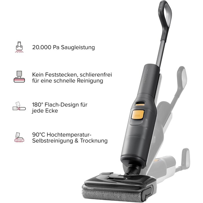 Kabelloser Nass- und Trockensauger, 20.000 Pa, zwart grijs, L, 35% Rabatt