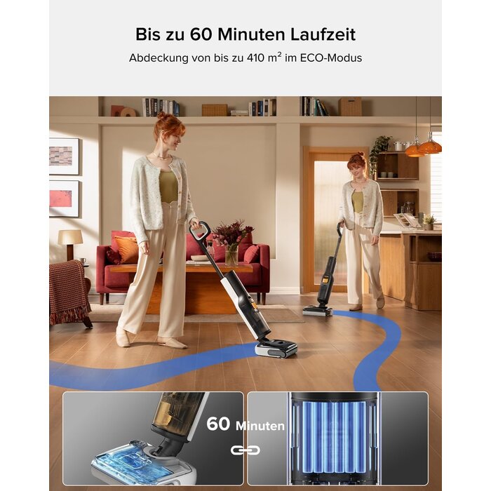 Kabelloser Nass- und Trockensauger, 20.000 Pa, zwart grijs, L, 35% Rabatt