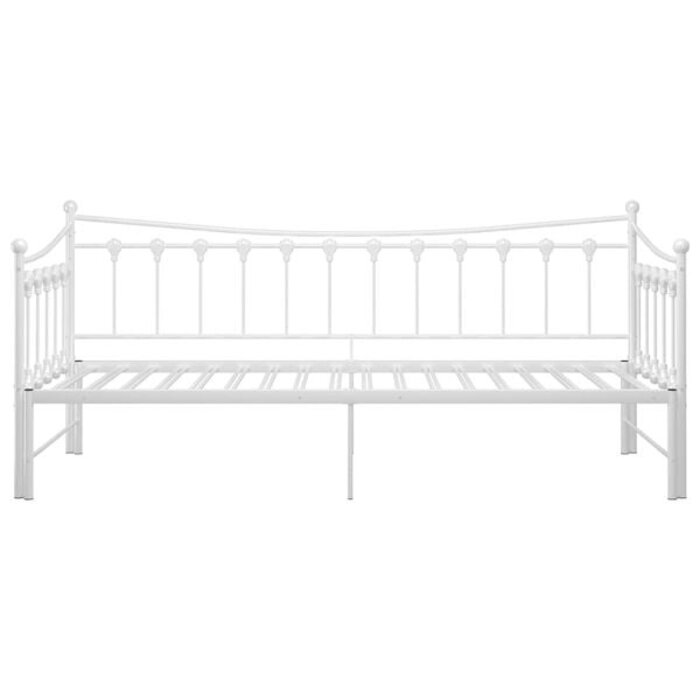 Vidaxl Ausziehbares Schlafsofa 90x200 cm aus Metall, Weiß - 35% Rabatt