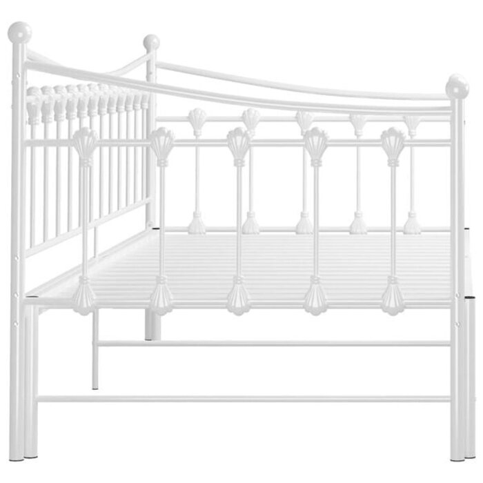Vidaxl Ausziehbares Schlafsofa 90x200 cm aus Metall, Weiß - 35% Rabatt