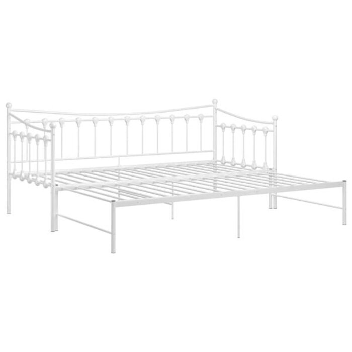 Vidaxl Ausziehbares Schlafsofa 90x200 cm aus Metall, Weiß - 35% Rabatt