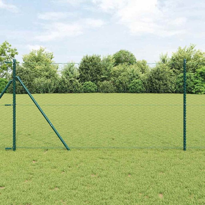 Vidaxl Sechseckgeflecht-Zaun PVC 1,2 x 100 m Grün - 34% Rabatt