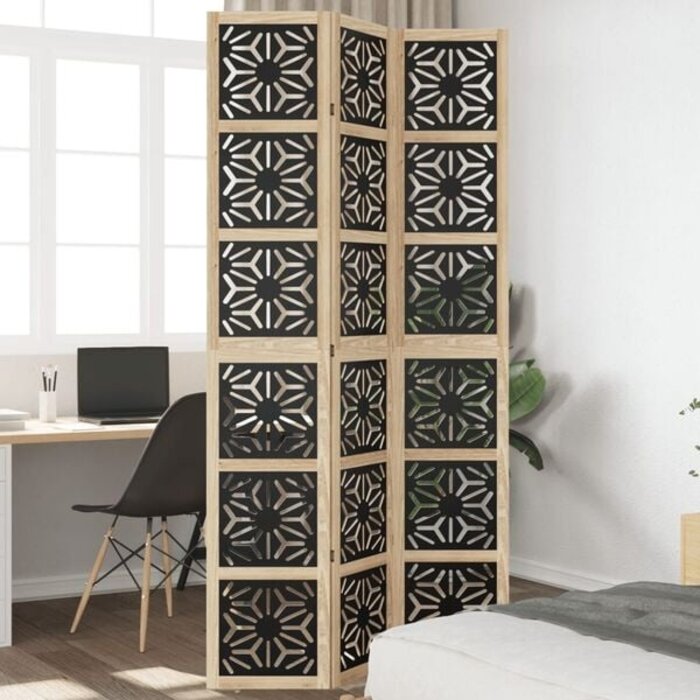 Vidaxl Spanische Wand aus Paulownia-Holz, 105-110 x 220 cm, 34% Rabatt