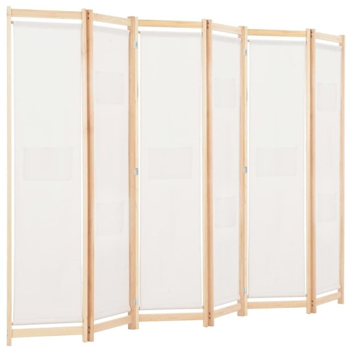 Vidaxl 6-Paneel Raumteiler Cremeweiß 240x170cm - 34% Rabatt
