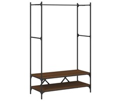 Vidaxl Design Kleiderständer mit Regalen Eichenbraun 100x45cm - 31% Rabatt